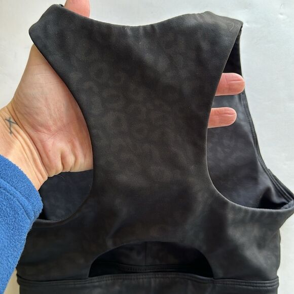 All Fenix Women Black Liquid Leopard Racerback Sporty Sports Bra Top‎ Size Small - Picture 6 of 13